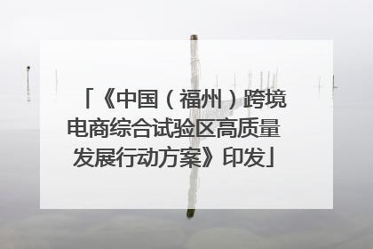 《中国（福州）跨境电商综合试验区高质量发展行动方案》印发