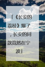 《长安的荔枝》爆了，长安的同款竟然在宁波