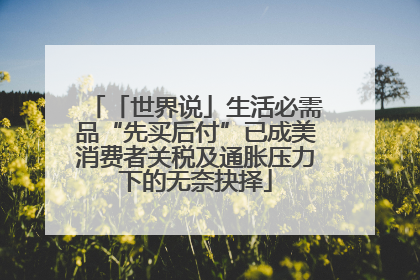 「世界说」生活必需品“先买后付”已成美消费者关税及通胀压力下的无奈抉择