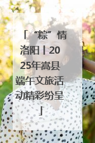 “粽”情洛阳丨2025年嵩县端午文旅活动精彩纷呈
