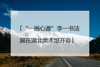 “一画心源”李一书法展在湖北美术馆开幕