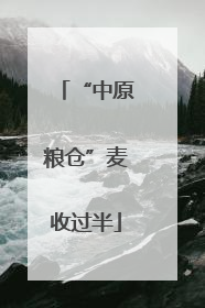 “中原粮仓”麦收过半