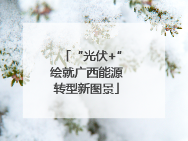 “光伏+”绘就广西能源转型新图景