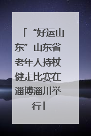 “好运山东”山东省老年人持杖健走比赛在淄博淄川举行