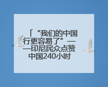 “我们的中国行更容易了”——印尼民众点赞中国240小时过境免签政策