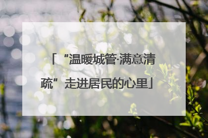 “温暖城管·满意清疏”走进居民的心里