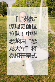 “苏超”惊现史前拉拉队！中华恐龙园“恐龙大军”将亮相开幕式