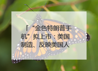 “金色特朗普手机”拟上市：美国制造、反映美国人价值观？质疑者：像天方夜谭