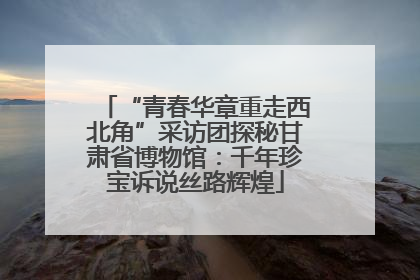 “青春华章重走西北角”采访团探秘甘肃省博物馆：千年珍宝诉说丝路辉煌