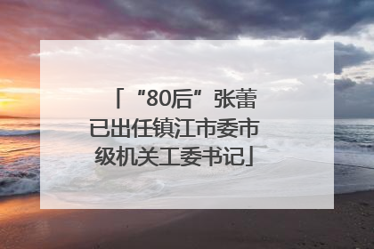 “80后”张蕾已出任镇江市委市级机关工委书记