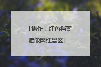 焦作：红色档案赋能网红景区