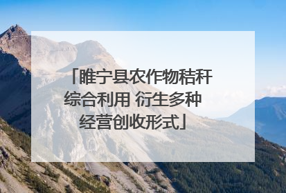 睢宁县农作物秸秆综合利用 衍生多种经营创收形式