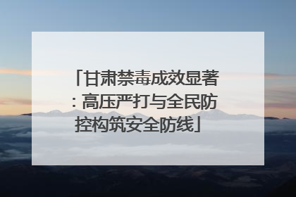 甘肃禁毒成效显著：高压严打与全民防控构筑安全防线