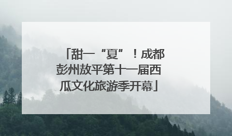 甜一“夏”！成都彭州敖平第十一届西瓜文化旅游季开幕
