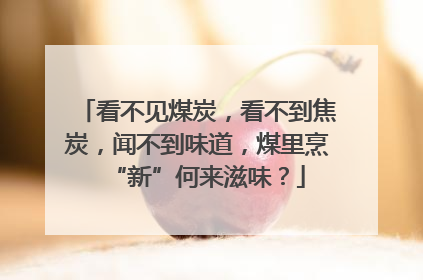 看不见煤炭，看不到焦炭，闻不到味道，煤里烹“新”何来滋味？