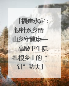 福建永定：银针系乡情 山乡守健康——高陂卫生院扎根乡土的“针”功夫