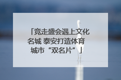 竞走盛会遇上文化名城 泰安打造体育城市“双名片”