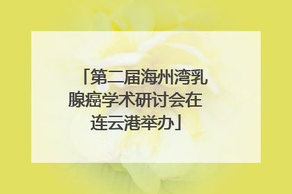 第二届海州湾乳腺癌学术研讨会在连云港举办