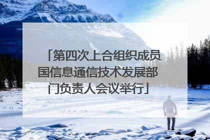 第四次上合组织成员国信息通信技术发展部门负责人会议举行