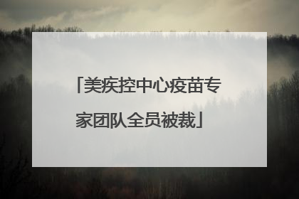 美疾控中心疫苗专家团队全员被裁