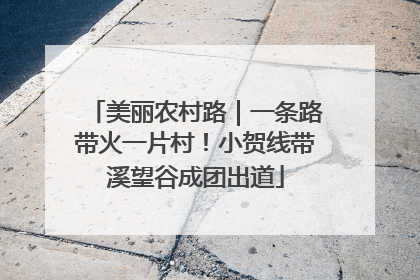 美丽农村路｜一条路带火一片村！小贺线带溪望谷成团出道