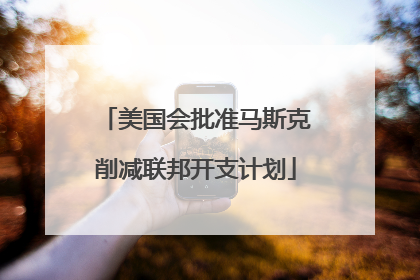 美国会批准马斯克削减联邦开支计划