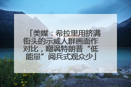 美媒：希拉里用挤满街头的示威人群画面作对比，嘲讽特朗普“低能量”阅兵式观众少