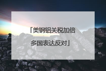 美钢铝关税加倍 多国表达反对