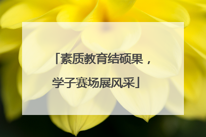 素质教育结硕果，学子赛场展风采