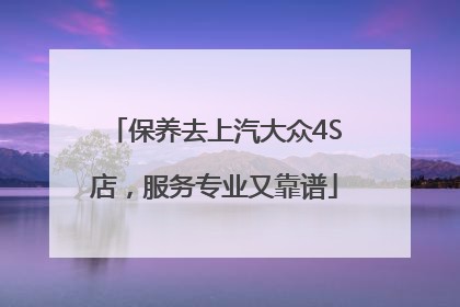 保养去上汽大众4S店，服务专业又靠谱
