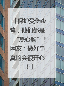 保护受伤夜鹭，他们都是“热心肠”！网友：做好事真的会很开心！