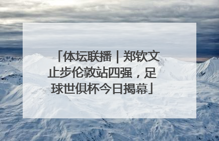 体坛联播｜郑钦文止步伦敦站四强，足球世俱杯今日揭幕