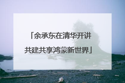 余承东在清华开讲 共建共享鸿蒙新世界