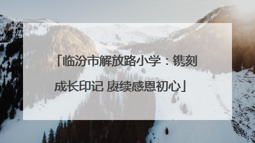 临汾市解放路小学：镌刻成长印记 赓续感恩初心