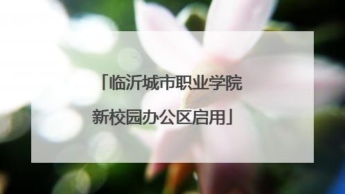 临沂城市职业学院新校园办公区启用