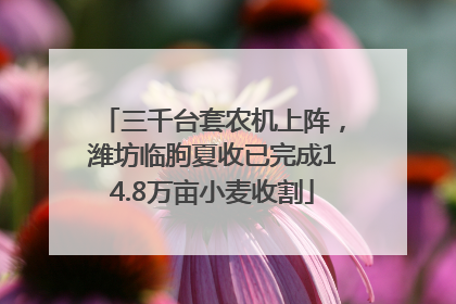 三千台套农机上阵，潍坊临朐夏收已完成14.8万亩小麦收割