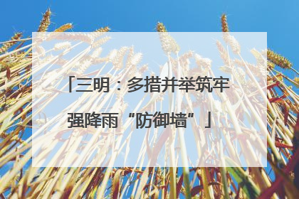 三明：多措并举筑牢强降雨“防御墙”
