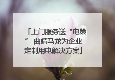 上门服务送“电策” 曲靖马龙为企业定制用电解决方案