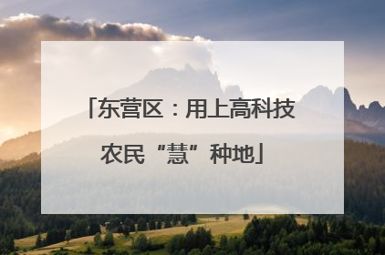 东营区：用上高科技 农民“慧”种地