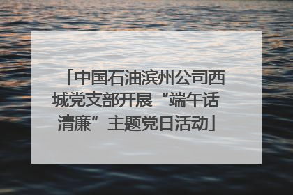中国石油滨州公司西城党支部开展“端午话清廉”主题党日活动
