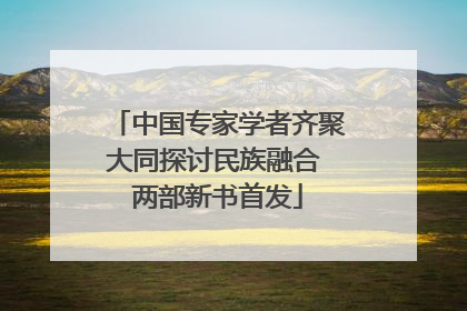 中国专家学者齐聚大同探讨民族融合 两部新书首发