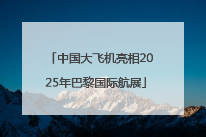 中国大飞机亮相2025年巴黎国际航展