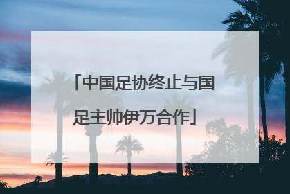 中国足协终止与国足主帅伊万合作