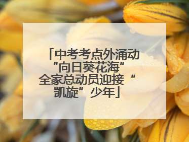 中考考点外涌动“向日葵花海” 全家总动员迎接“凯旋”少年