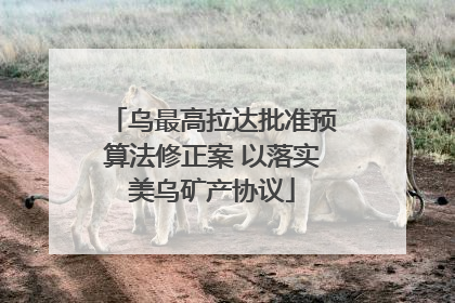 乌最高拉达批准预算法修正案 以落实美乌矿产协议