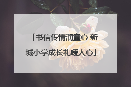 书信传情润童心 新城小学成长礼暖人心