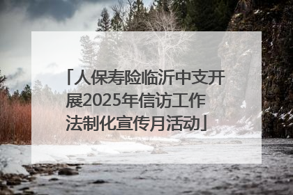人保寿险临沂中支开展2025年信访工作法制化宣传月活动