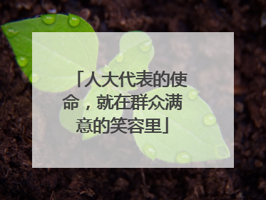 人大代表的使命，就在群众满意的笑容里