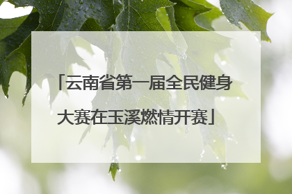 云南省第一届全民健身大赛在玉溪燃情开赛