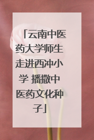 云南中医药大学师生走进西冲小学 播撒中医药文化种子
